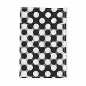 Black And White Geometric Polka Dots large