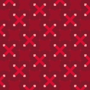 Cross stitch Crimson Antique Ruby sweet cherry red  Carmine x stitches 149