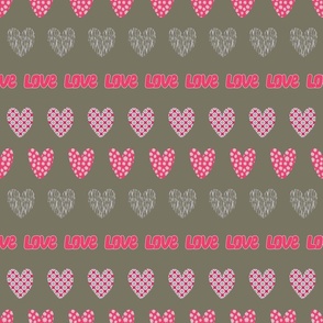 Striped Valentines day background