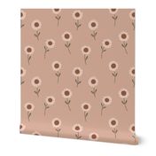 mini modern sunflowers -pink