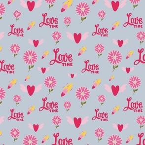 Love Time seamless pattern