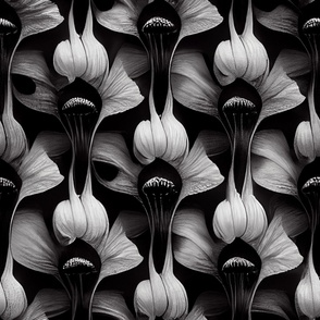 Abstract Black & White Flowers SBZ_31