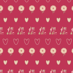 Striped Valentines day pattern