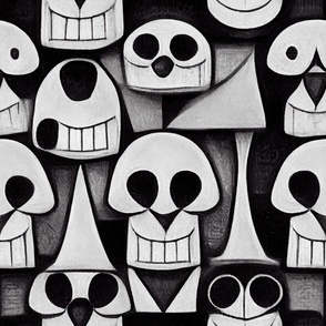 Abstract Funny Skulls  ATL_105