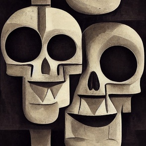 Abstract Spooky Skulls ATL_108