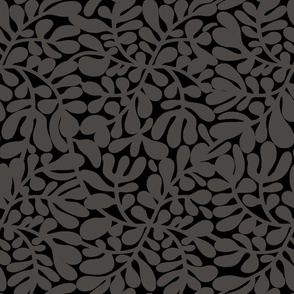 Matisse Monstera in grey and black - Abstract plants
