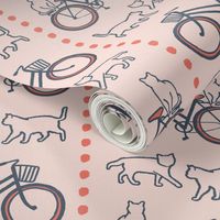 (small scale) cats, bikes with dots