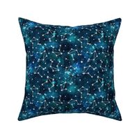 Small Scale Libra Constellations  and Stars on Teal Galaxy