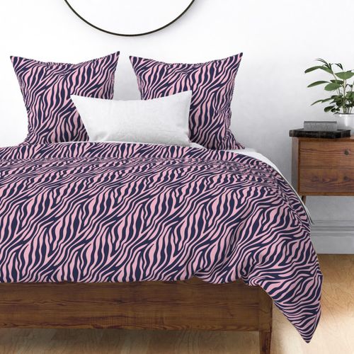 1408 large - Zebra Stripes - Dusk and Pink