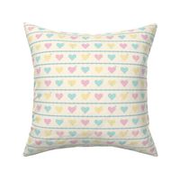 Cross stitch pastel hearts