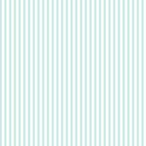 Beefy Pinstripe: Turquoise & White Tiny Basic Stripe