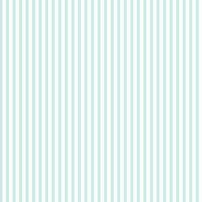 Beefy Pinstripe: Turquoise & White Tiny Basic Stripe, Mini Candy Stripe