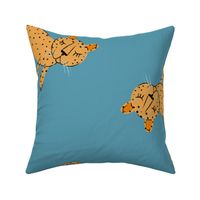 Large - Scattered Leopards on Blue - Night Night Leopards
