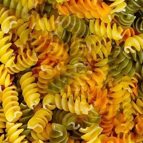 Rainbow spiral pasta