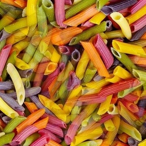 Rainbow penne