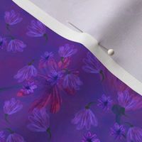 dreamy floral in bluish purple by rysunki_malunki