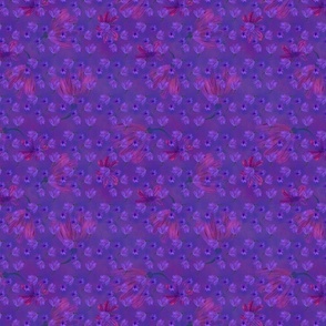 dreamy floral in bluish purple by rysunki_malunki