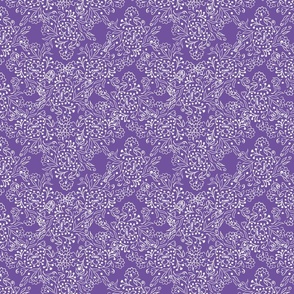 linear floral chevron on purple by rysunki_malunki