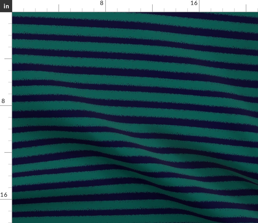 Green navy textural stripes 3/4 inch