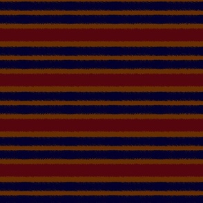 Tawny brown with textural stripes in navy and red