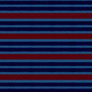 Blue with textural stripes in navy and red