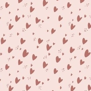 Dark Pink on Light Pink Heart Spots