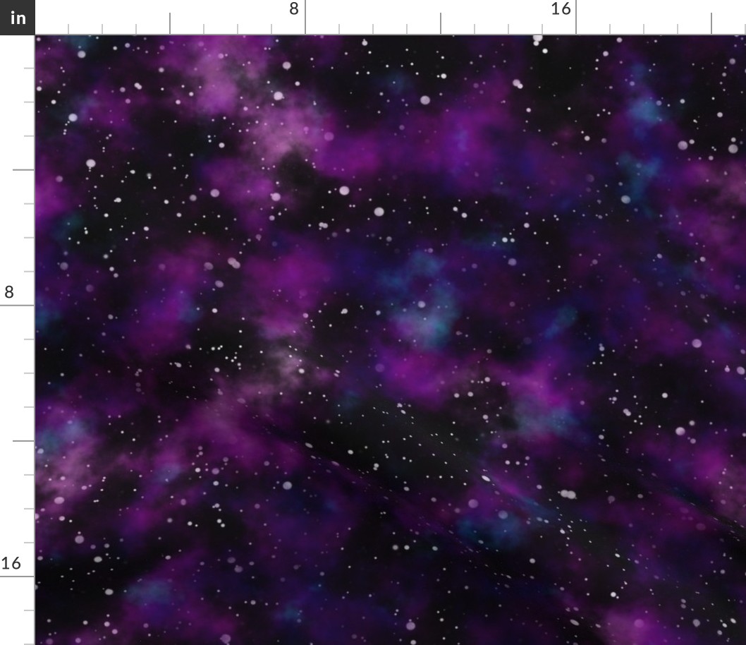 Space Universe Stars Northern Lights Pattern Violet Blue