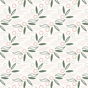 Arrange Linear Floral Pink and Green