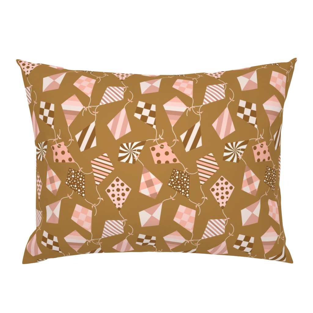 Breezy ~ Kites ~ Large ~ Pink ~ Caramel ~ Kids Room