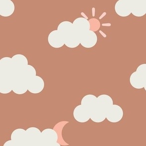 Puffy Clouds ~ Large ~ Mauve ~ Pink