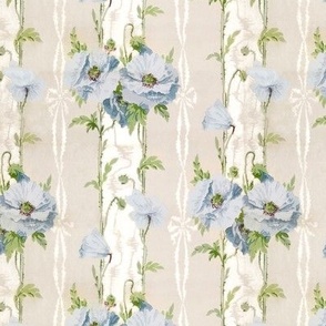 1860 Blue Poppies Design by Frederick Beck and Co. - Original Colors