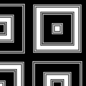 Black And White Geometric Squares  large