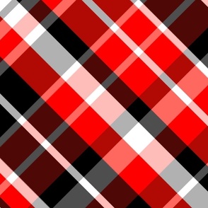 Red/Black/White Plaid Diamond