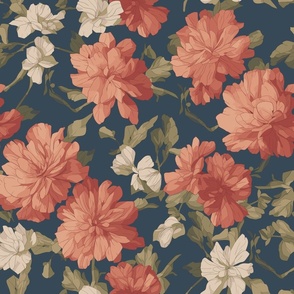 Seamless repeating pattern of all kinds of flowers