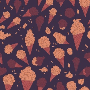 seamless repeating pattern of an icecream cones