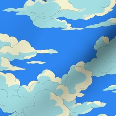 Seamless repeating pattern of clouds