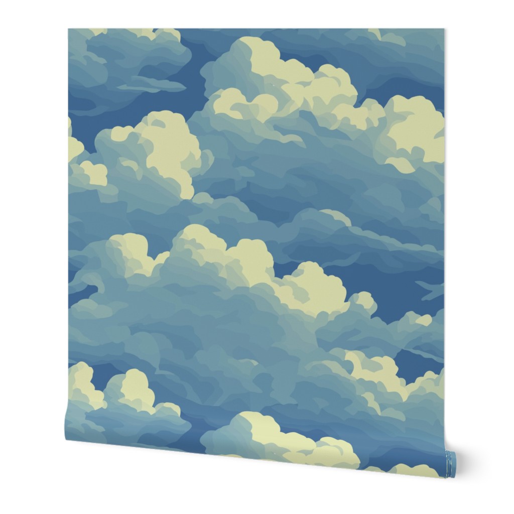 Seamless repeating pattern of clouds