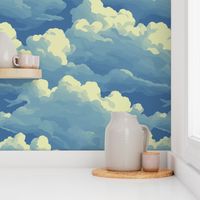 Seamless repeating pattern of clouds