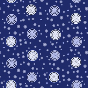 Hypnotic Rolling Circles in Blue 