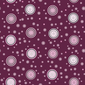 Hypnotic Rolling Circles in Magenta