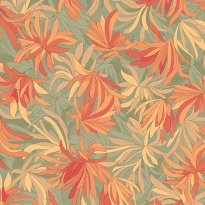 Seamless repeating pattern of all kinds of flowers