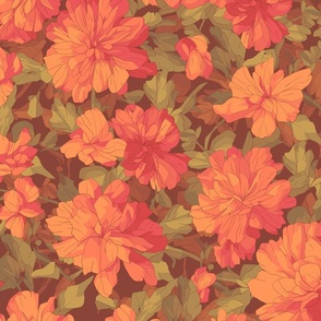 Seamless repeating pattern of all kinds of flowers