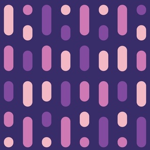 Seamless repeating pattern of vertical stripes and circles