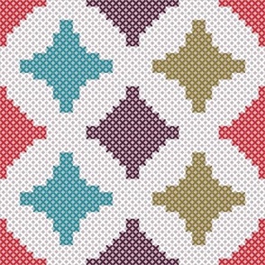 Normal scale • Mid-century modern cross stitch