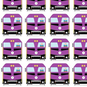 MBTA commuter rail trains horizontal