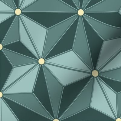  (L) Lattice Stars Teal 18x14 LeonardosCompass 14132643