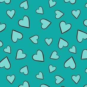 Love Heart Large - Teal