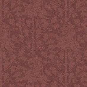 Lion and Oak, faded burgundy, small