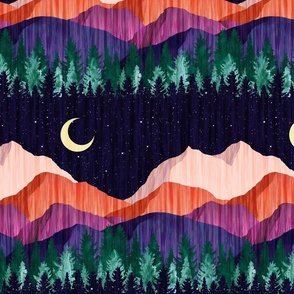 Moonlit Mountains - 12" stripe 