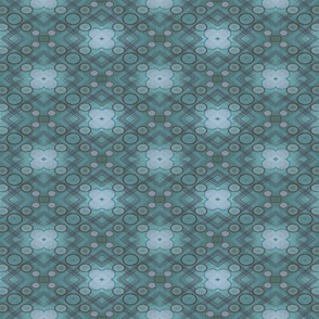 Circular Plaid Aqua 1 Small 